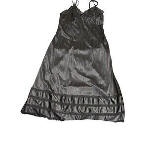 Adonna Full Slip Black Vintage Size 36 Nylon